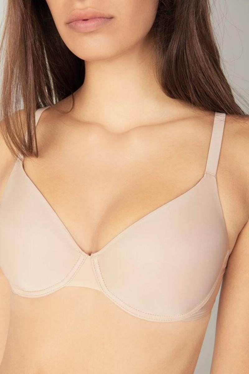 Dámské Podprsenky Intimissimi Francesca Ultralight Microfiber Balconette Béžový | CZ CE4437