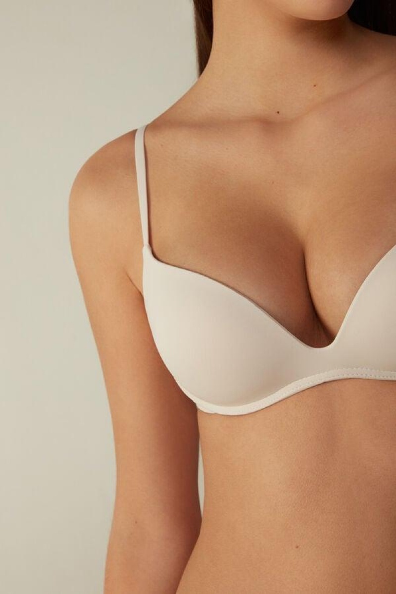 Dámské Podprsenky Intimissimi Gioia C-D Cup Microfiber Super Push-Up Růžové | CZ GL4705