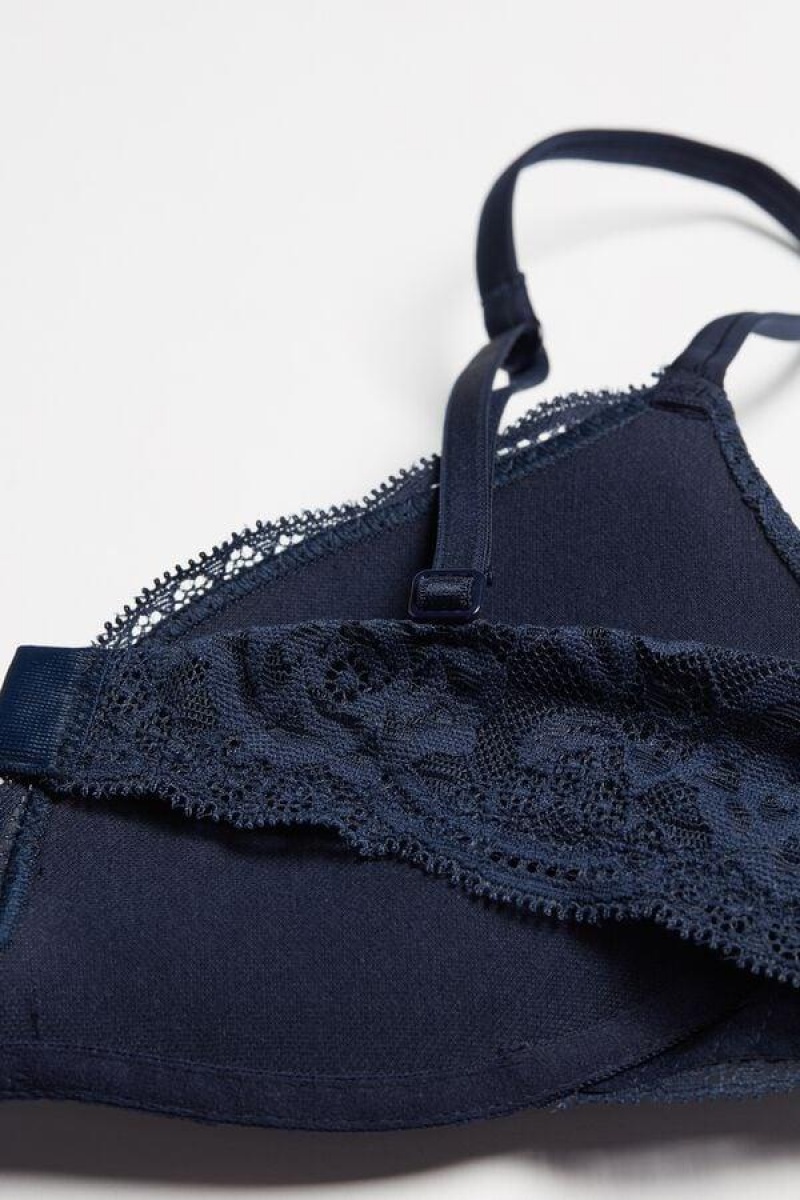 Dámské Podprsenky Intimissimi Gioia Krajkové Super Push-Up Blankyt | CZ HK4729