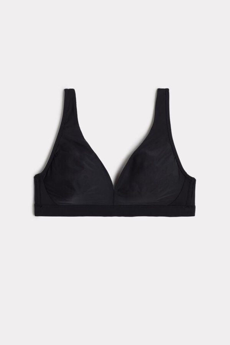 Dámské Podprsenky Intimissimi Lara Ultralight Microfiber Triangle Černé | CZ FM4620