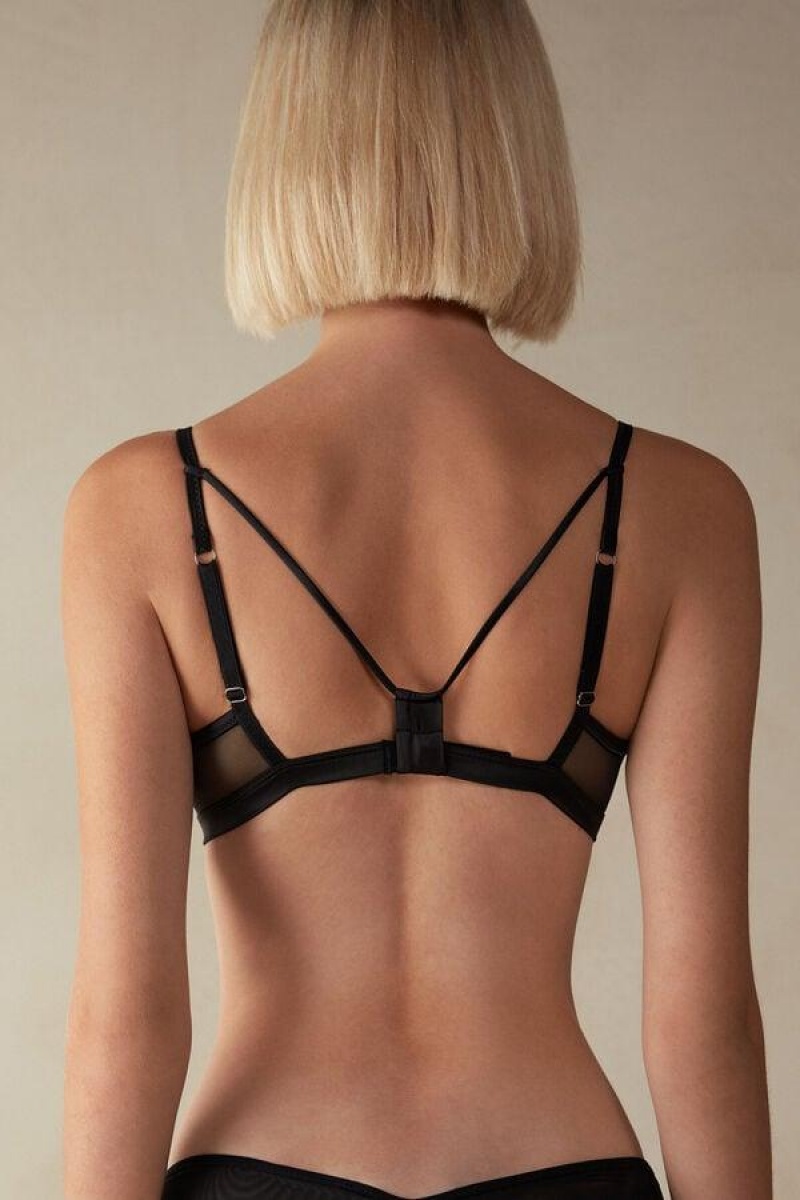 Dámské Podprsenky Intimissimi Layers of Lust Emma Triangle Černé | CZ MA4897