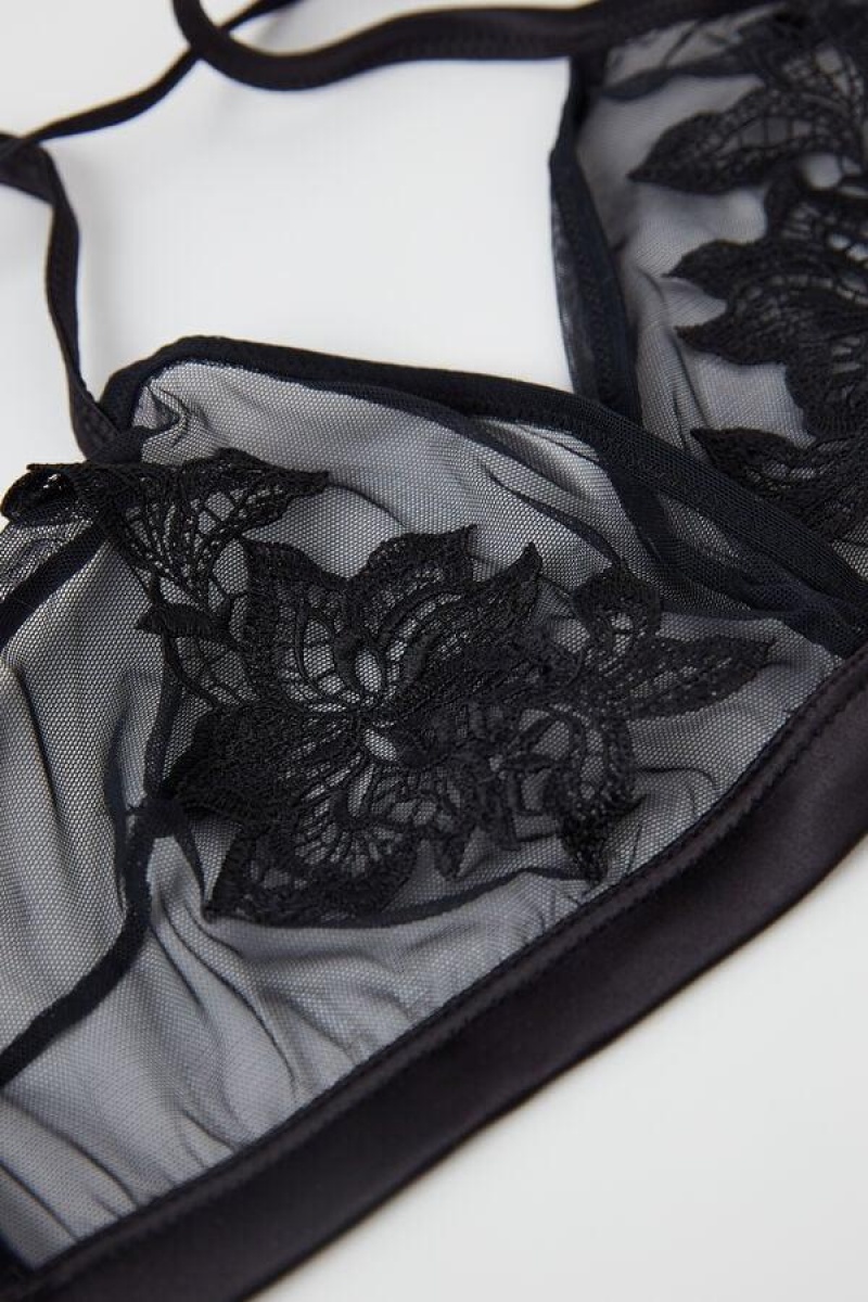 Dámské Podprsenky Intimissimi Layers of Lust Emma Triangle Černé | CZ MA4897