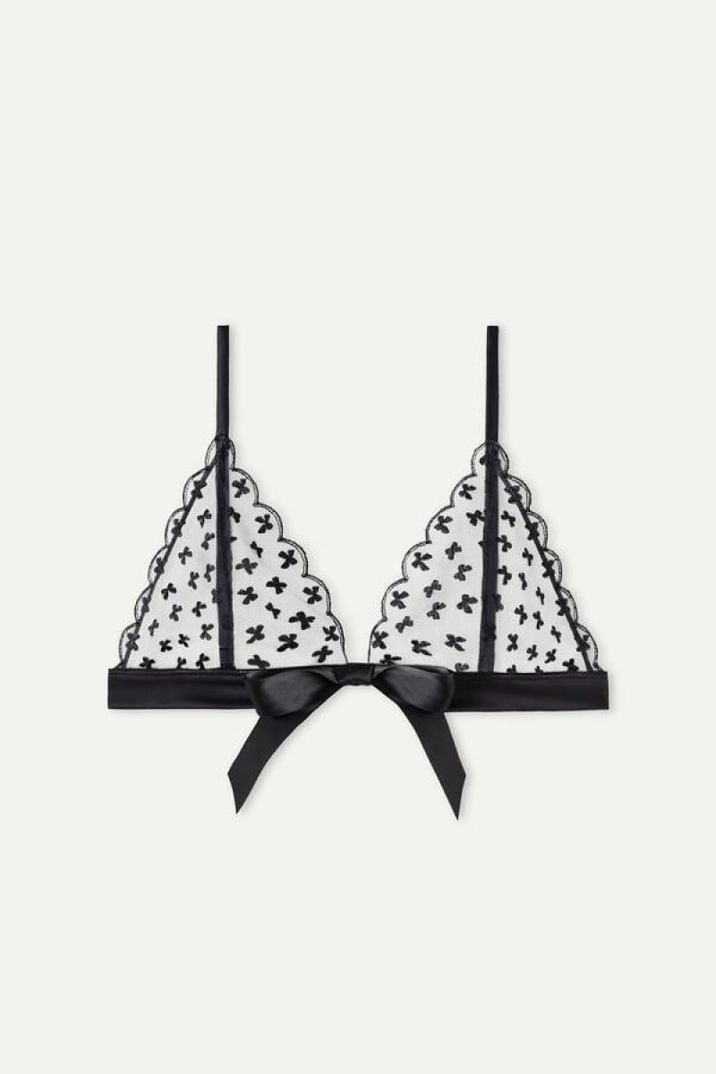 Dámské Podprsenky Intimissimi Love Cadeau Triangle Černé | CZ RW4918