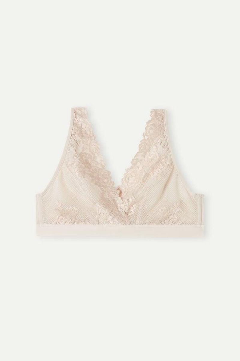 Dámské Podprsenky Intimissimi Pretty Flowers Lara Triangle Růžové | CZ MA4668