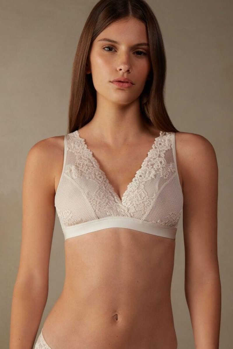 Dámské Podprsenky Intimissimi Pretty Flowers Lara Triangle Růžové | CZ MA4668