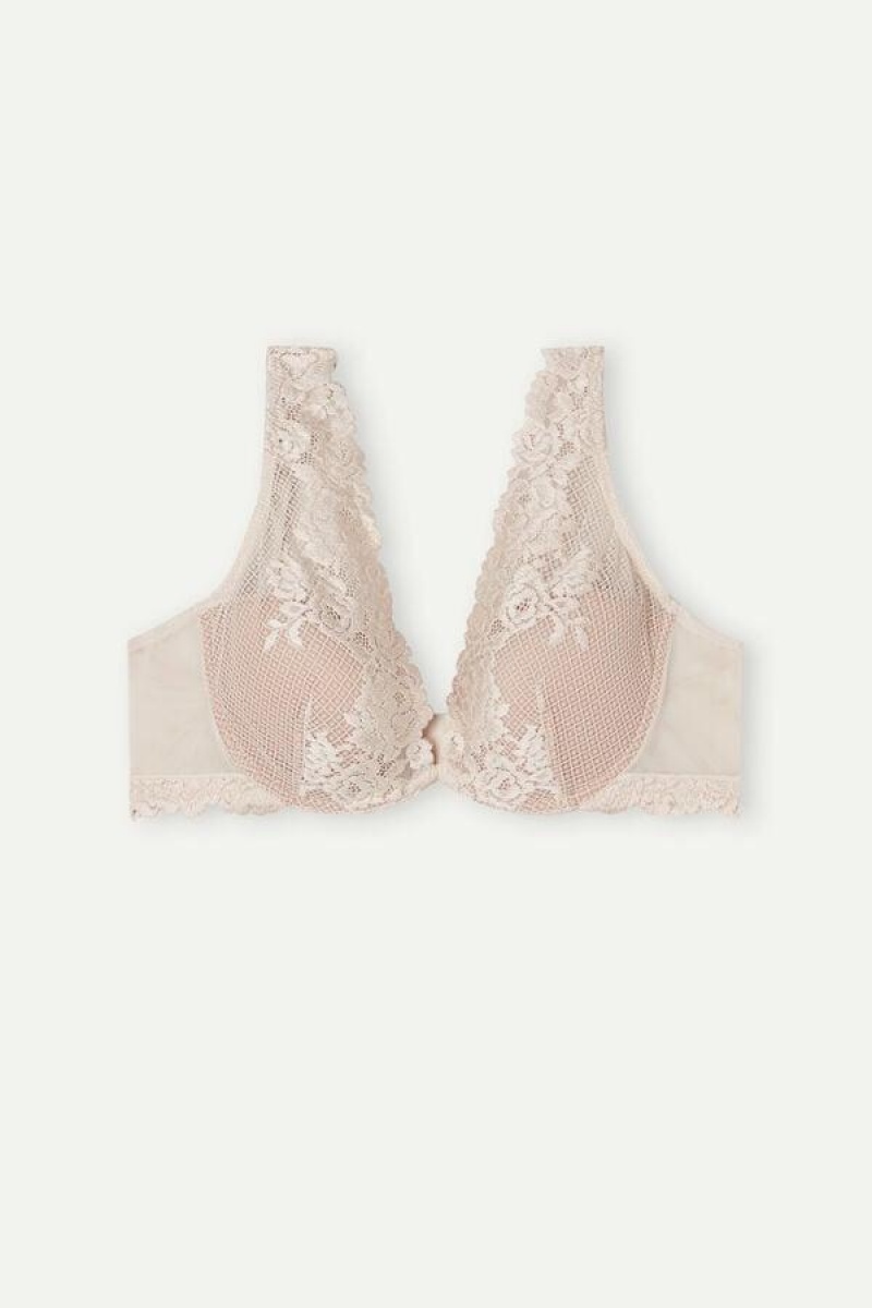 Dámské Podprsenky Intimissimi Pretty Flowers Elena Balconette Růžové | CZ RW4533