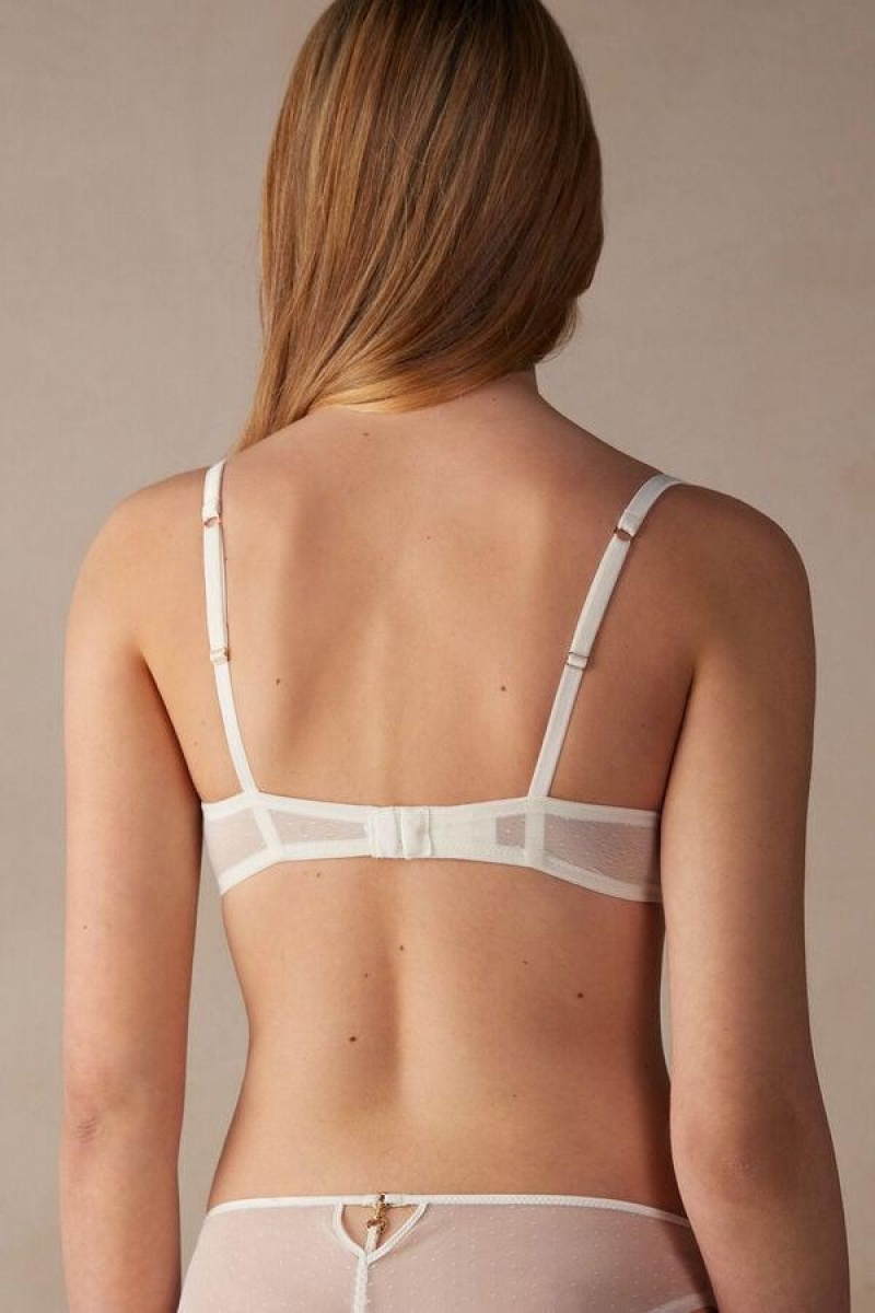 Dámské Podprsenky Intimissimi Pure Charme Monica Push-Up Bílé | CZ QZ4771