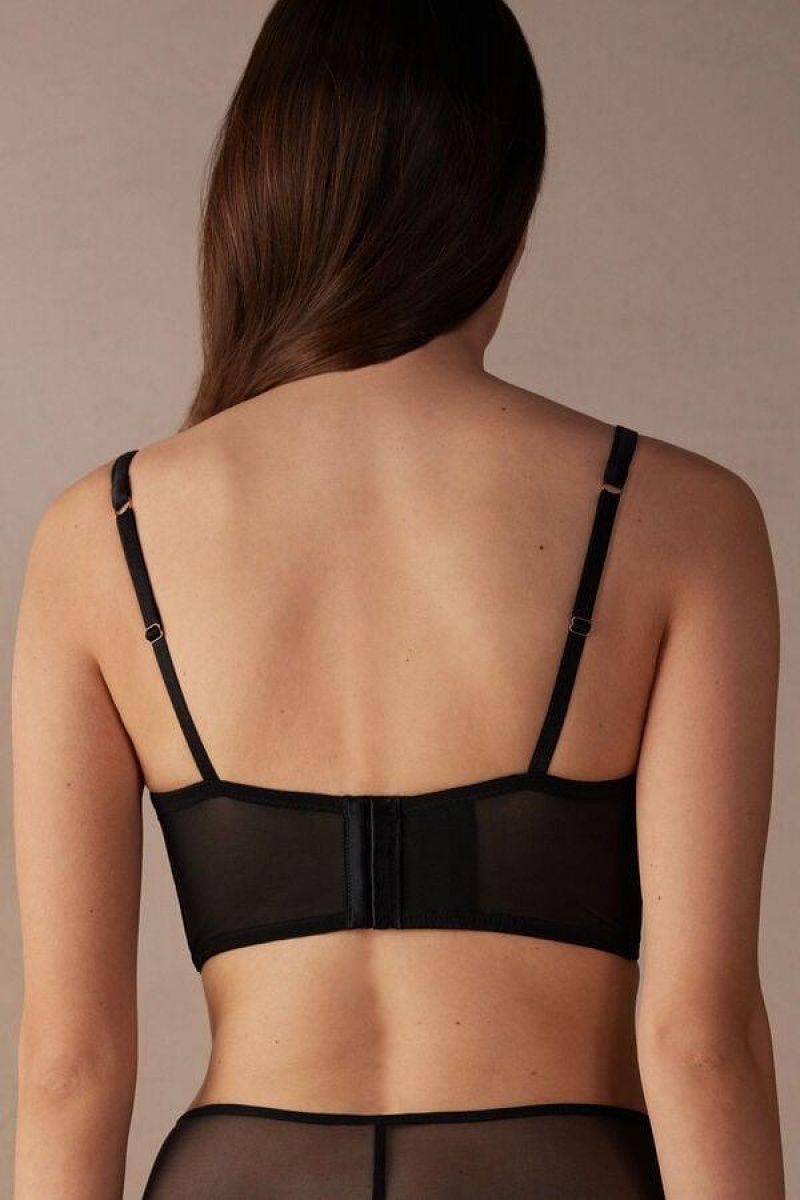 Dámské Podprsenky Intimissimi Stunning Beauty Daniela Balconette Bustier Černé | CZ GL5032