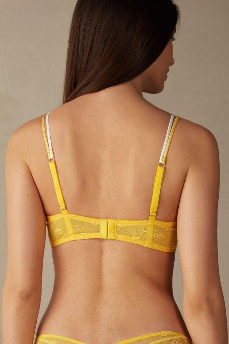 Dámské Podprsenky Intimissimi Summer Breeze Triangle Žluté | CZ YU4662