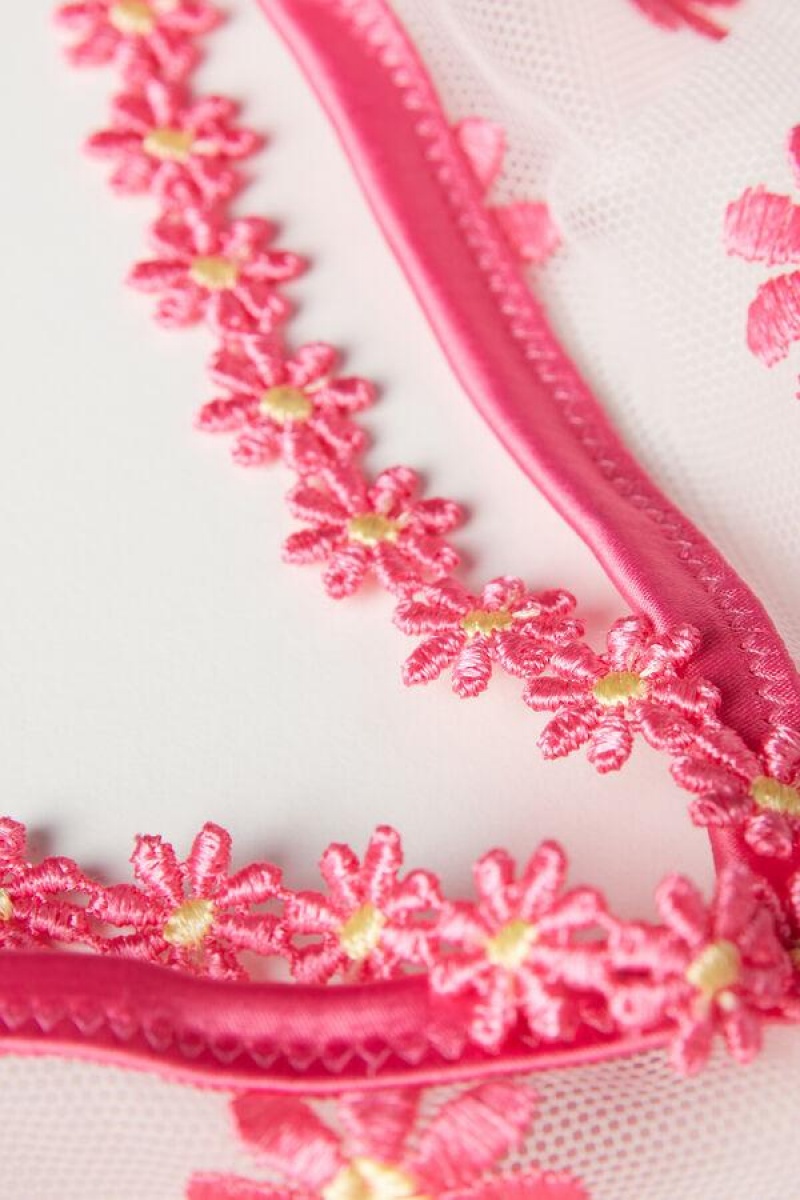 Dámské Podprsenky Intimissimi Sweet Like Daisies Triangle Fuchsie Růžové Bílé | CZ QZ4692