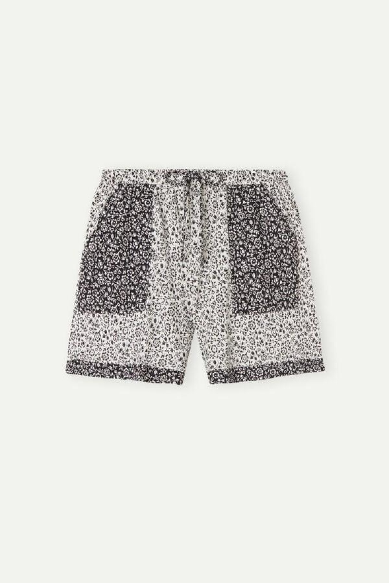 Dámské Pyžama Intimissimi A Floral Affair Bavlněné Shorts Světle Žluté | CZ BC4071