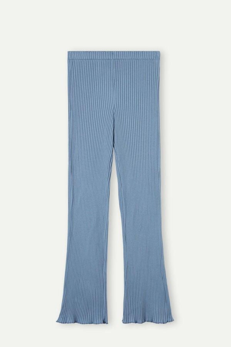 Dámské Pyžama Intimissimi Cozy Mountains Žebrovaný Pants Blankyt | CZ SO3998