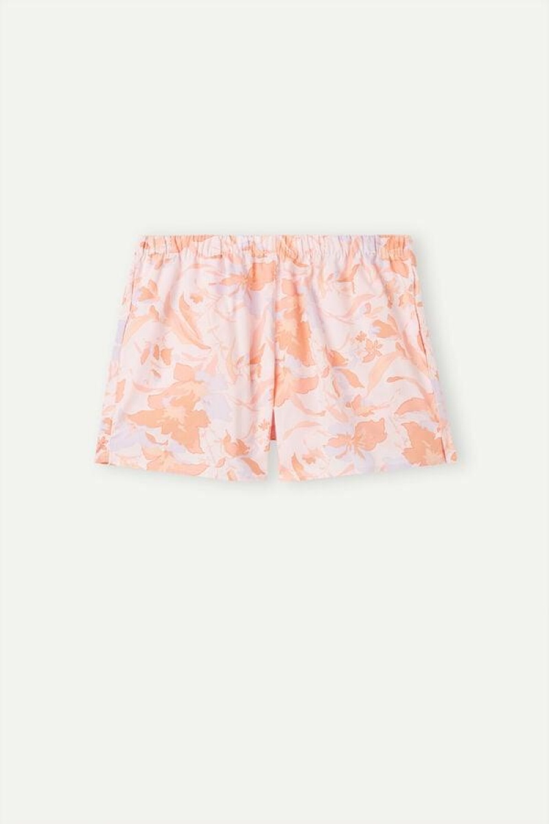 Dámské Pyžama Intimissimi Iris and Apricot Cloth Shorts Růžové | CZ WY4094