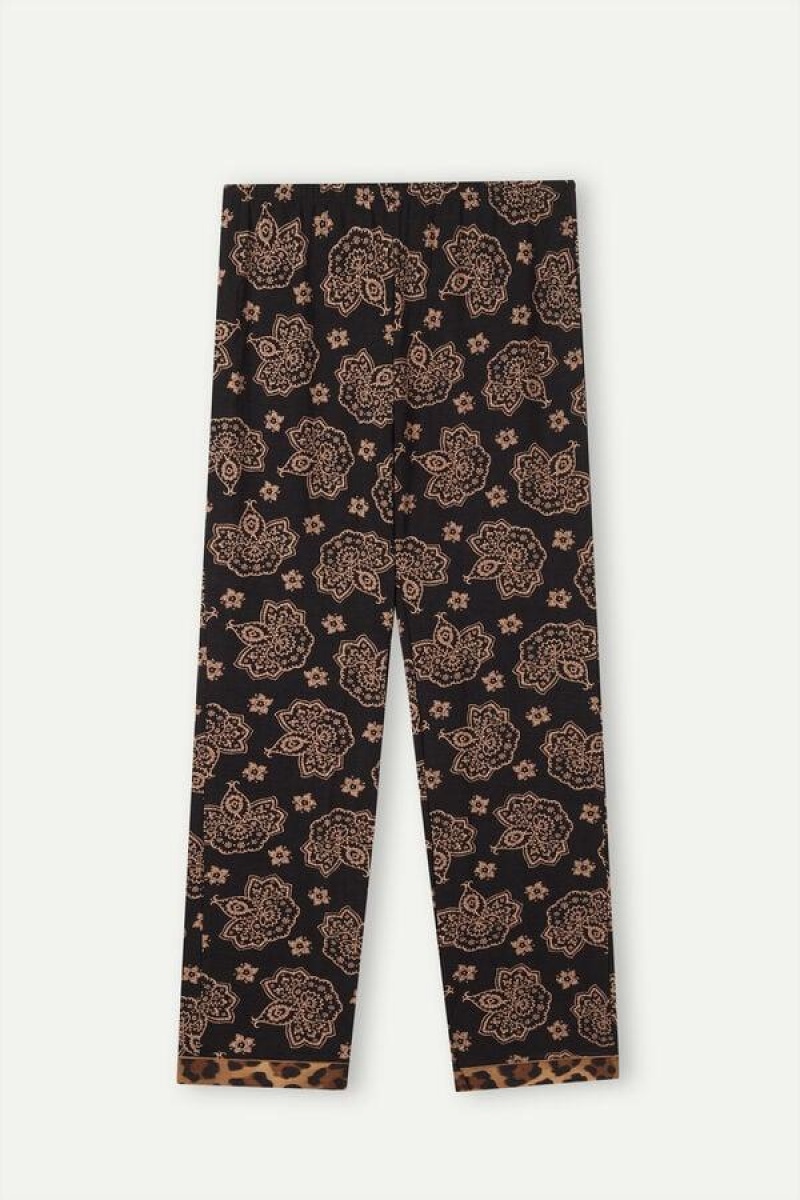 Dámské Pyžama Intimissimi Lady Animalier Modal Pants Černé | CZ GL4002