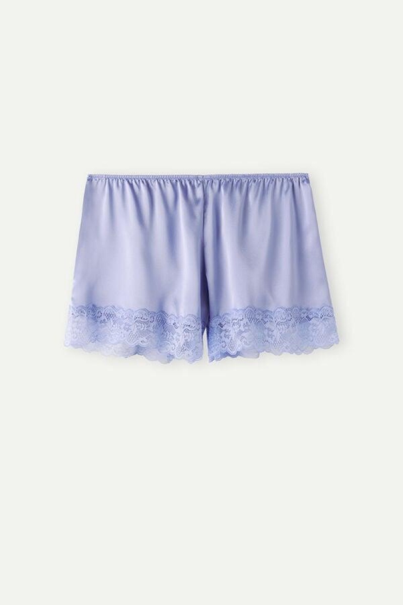 Dámské Pyžama Intimissimi Silk Shorts Levandule | CZ KI4077