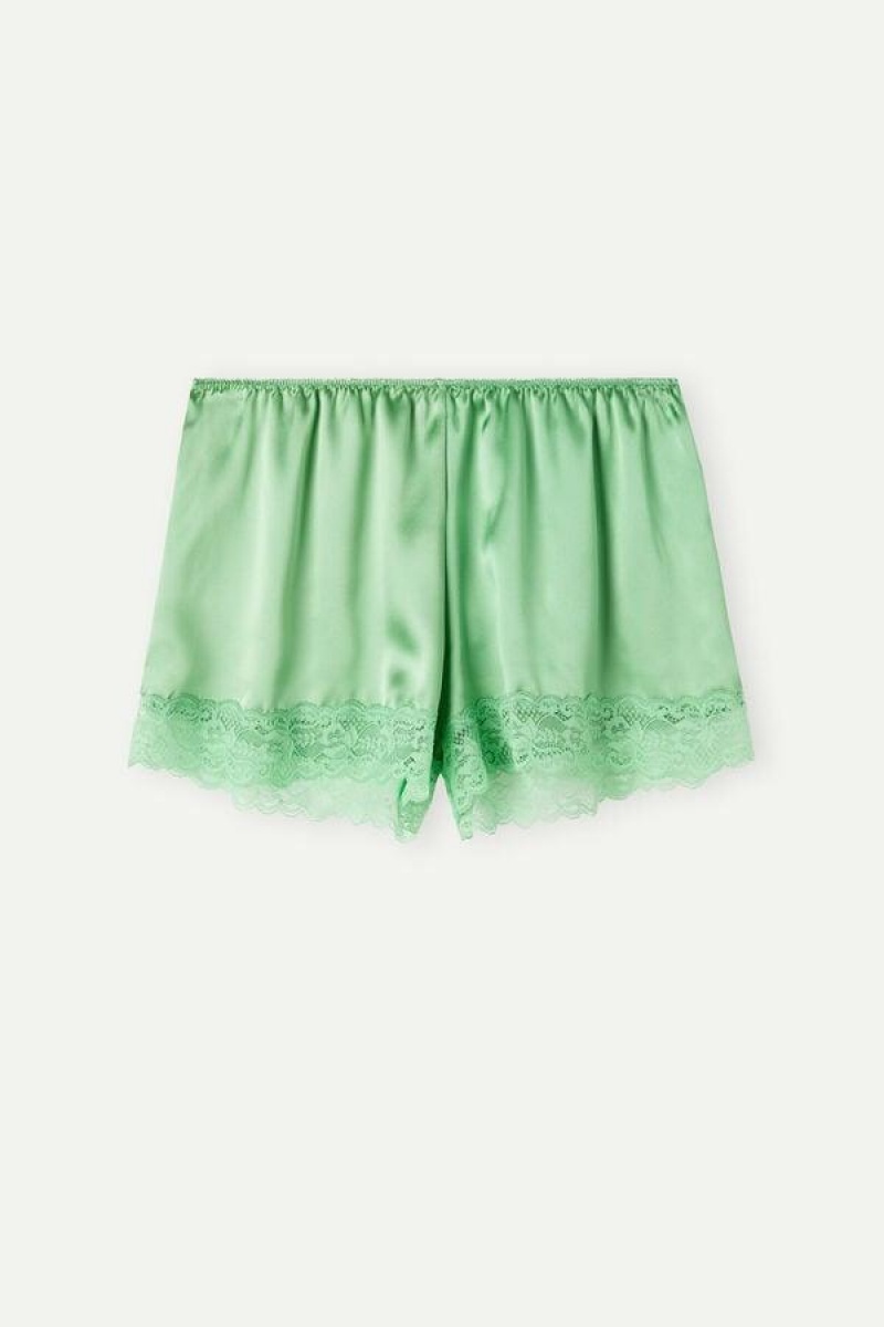 Dámské Pyžama Intimissimi Silk Shorts Mátově Zelená | CZ JJ4078