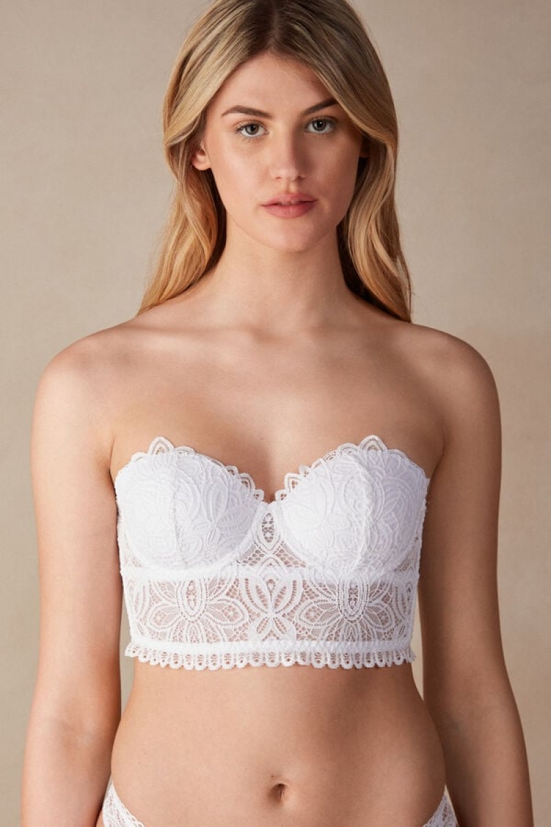 Dámské Spodní Prádlo Intimissimi Hot Summer Days Giada Balconette Bustier Bílé | CZ IS4165