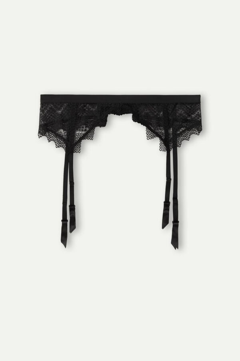 Dámské Spodní Prádlo Intimissimi Urban Nomad Garter Belt Černé | CZ SO4161