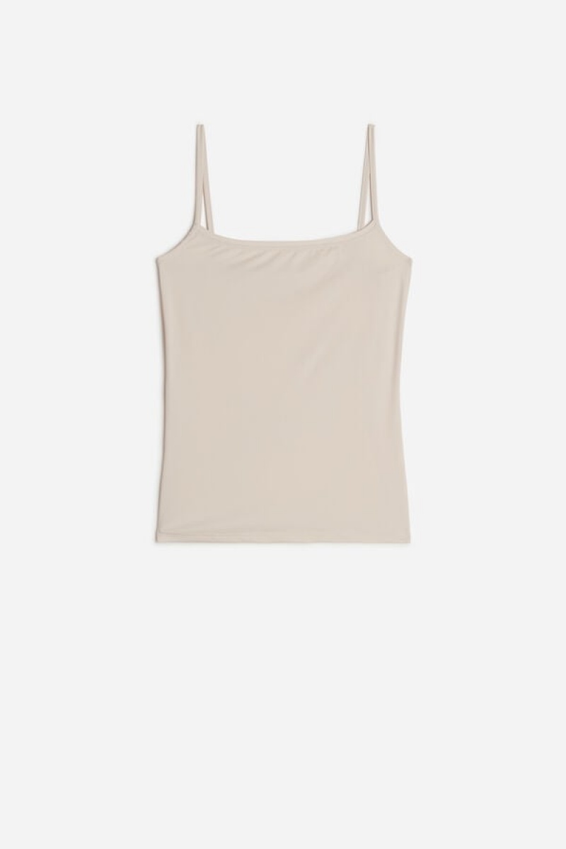 Dámské Tílko Intimissimi Light Microfiber Cami Růžové | CZ HK4391