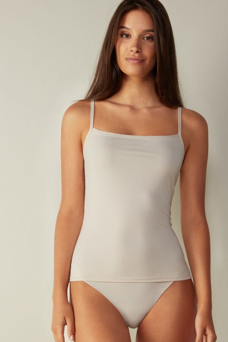 Dámské Tílko Intimissimi Light Microfiber Cami Růžové | CZ HK4391