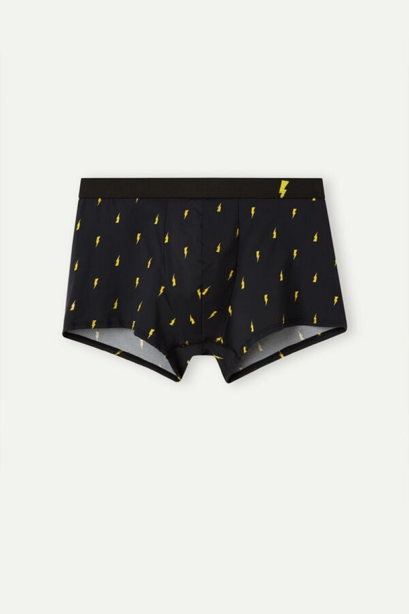 Pánské Boxer Intimissimi Lightning Bolt in Microfiber Černé | CZ KI3401