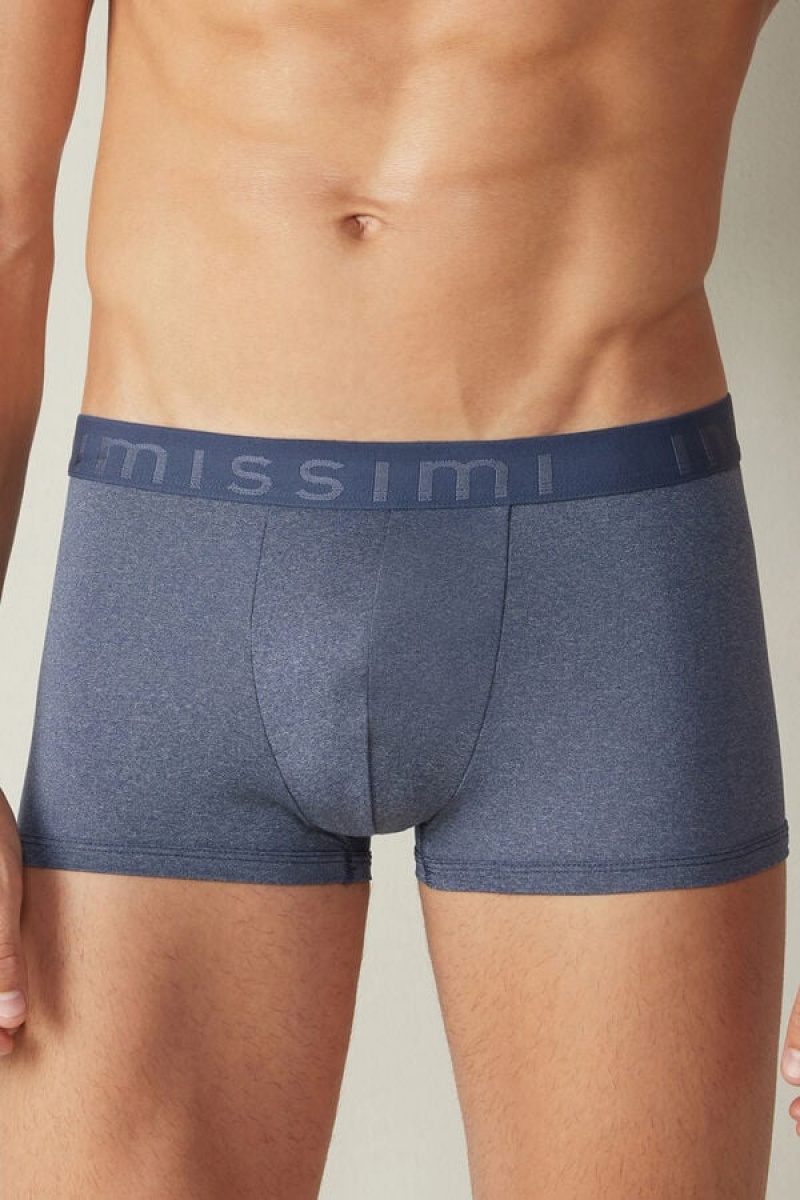 Pánské Boxer Intimissimi Microfiber Logo Shorts Blankyt | CZ OR3463