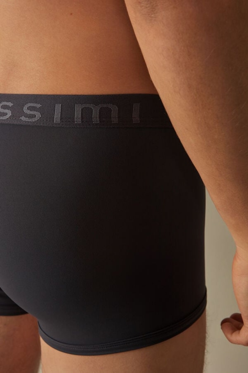 Pánské Boxer Intimissimi Microfiber Logo Shorts Šedé | CZ SO3433