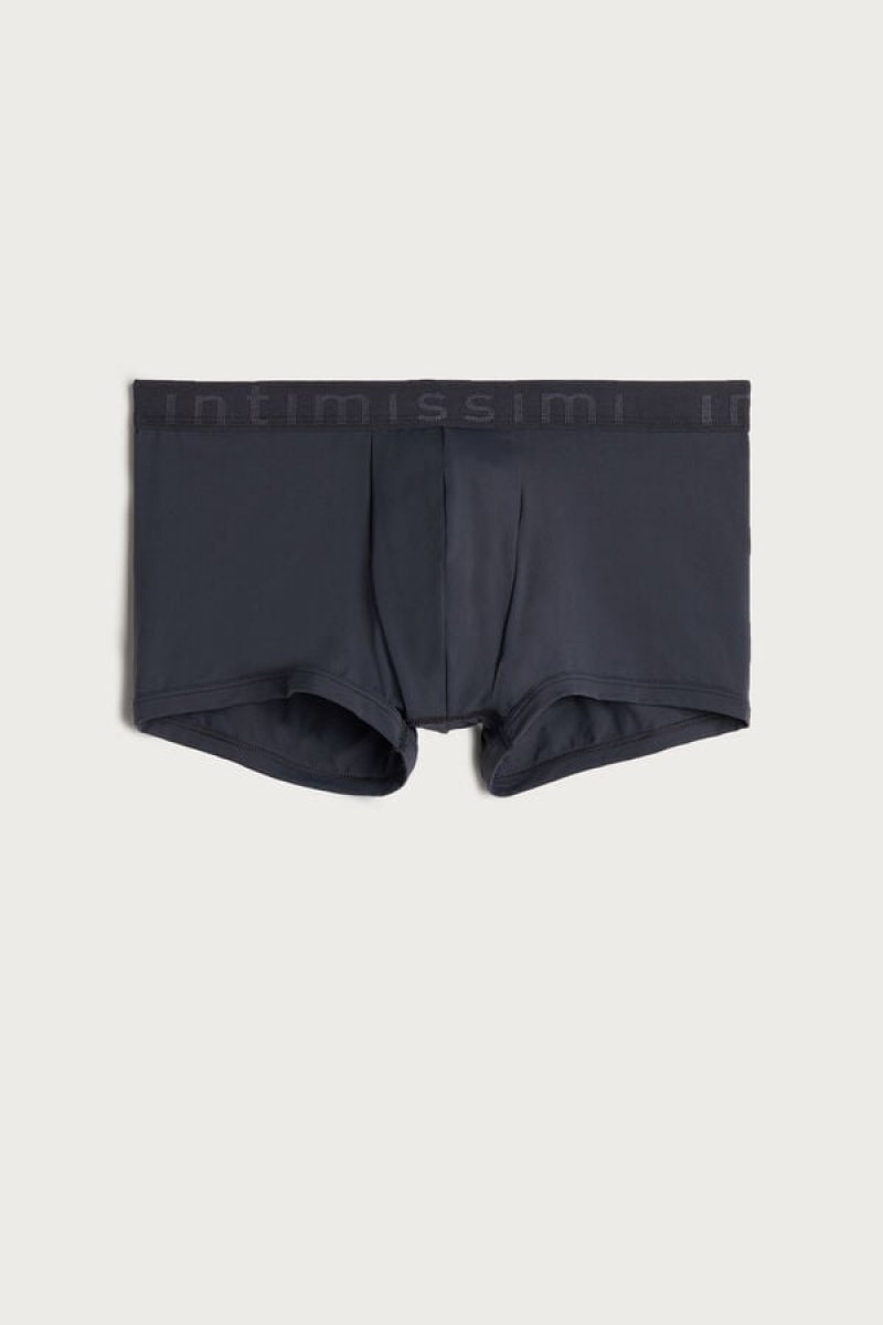 Pánské Boxer Intimissimi Microfiber Logo Shorts Šedé | CZ SO3433