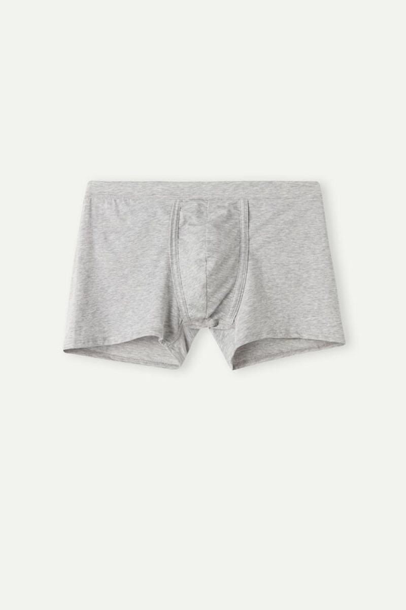 Pánské Boxer Intimissimi Natural Fresh Supima® Bavlněné Světle Šedé | CZ GL3482