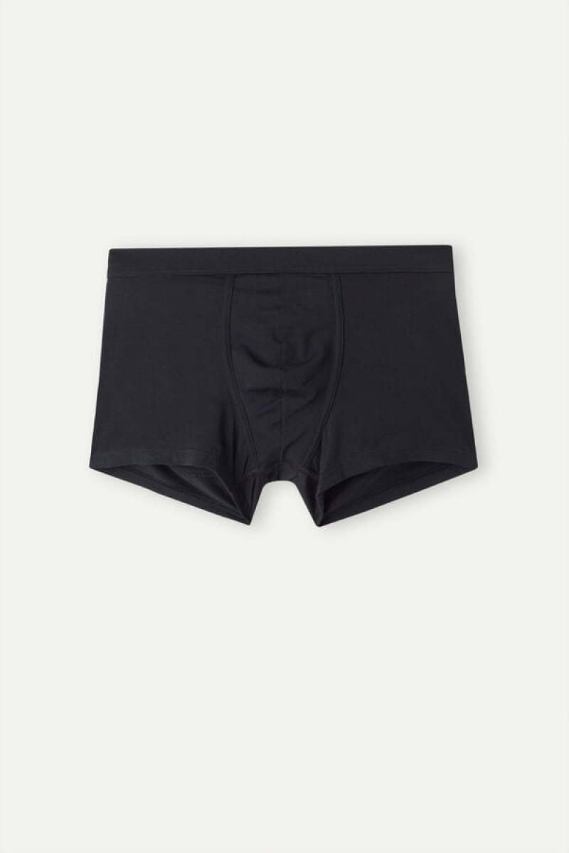 Pánské Boxer Intimissimi Push-up in Stretch Bavlněné Černé | CZ HK3481