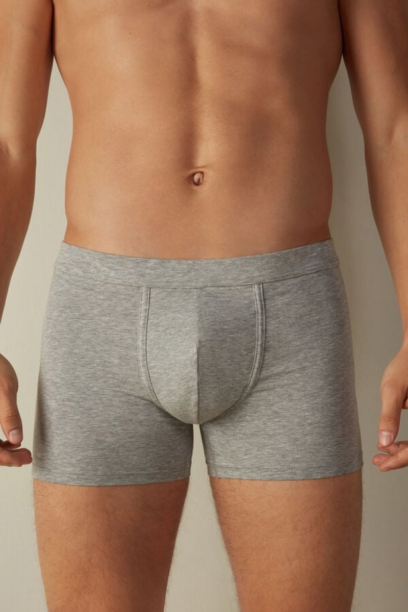 Pánské Boxer Intimissimi Supima® Bavlněné Loose Fit Světle Šedé | CZ HK3456