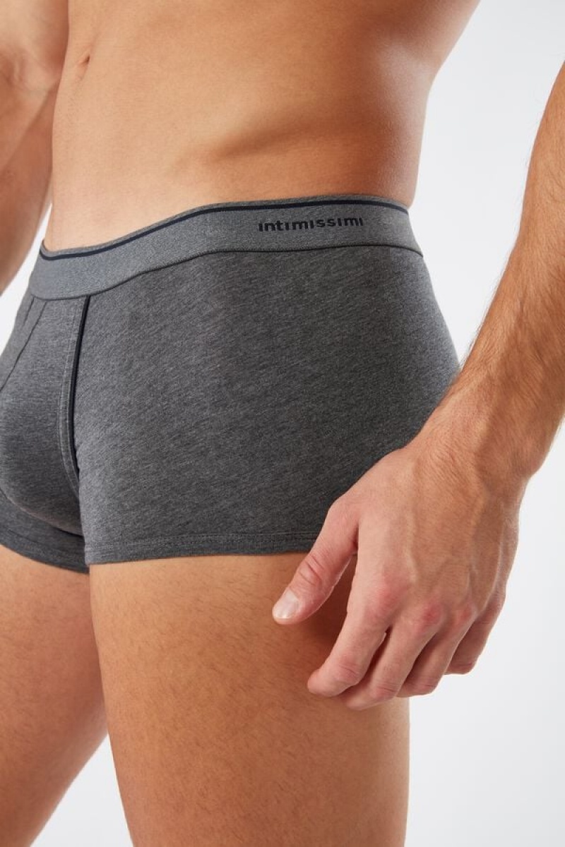 Pánské Boxer Intimissimi Supima® Bavlněné Tmavě Šedé Blankyt | CZ DN3477