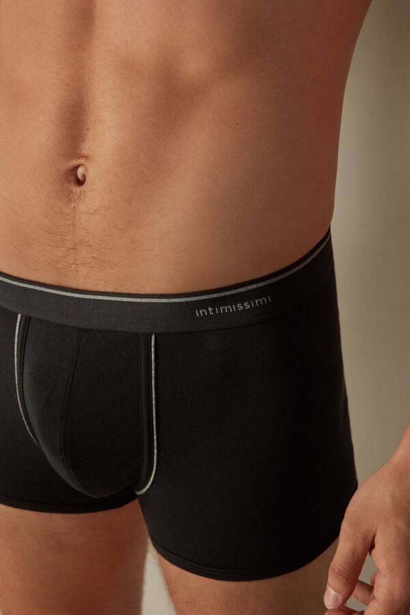 Pánské Boxer Intimissimi Supima® Bavlněné Černé Tmavě Šedé | CZ DN3459