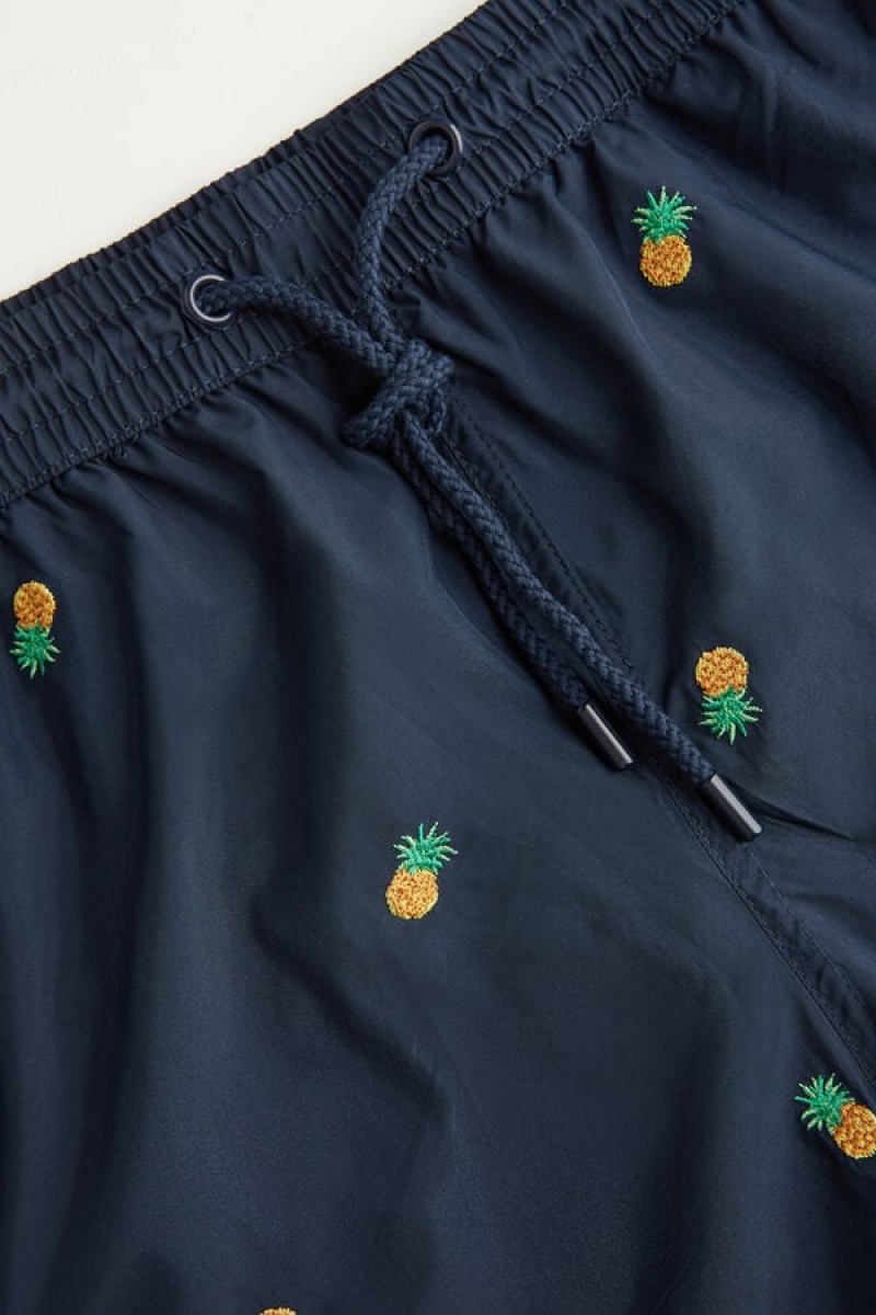 Pánské Koupací Šortky Intimissimi Embroidered Pineapple Blankyt | CZ VD3325