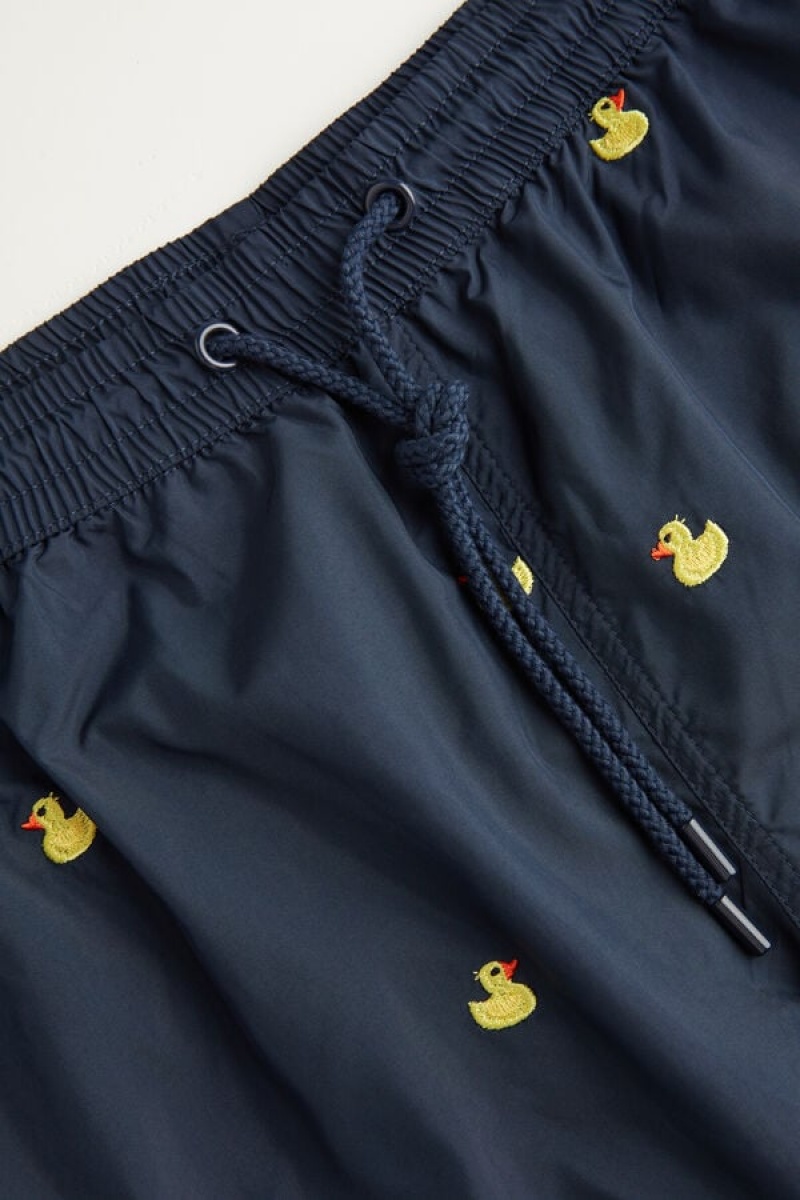 Pánské Plavky Intimissimi Embroidered Duck Blankyt | CZ IS3314