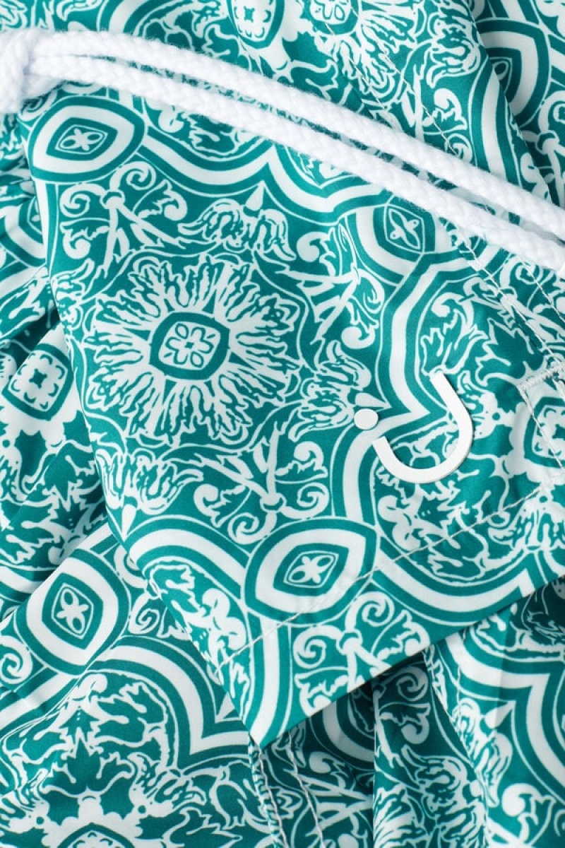 Pánské Plavky Intimissimi Green Majolica Print Bílé Zelene | CZ LH3303