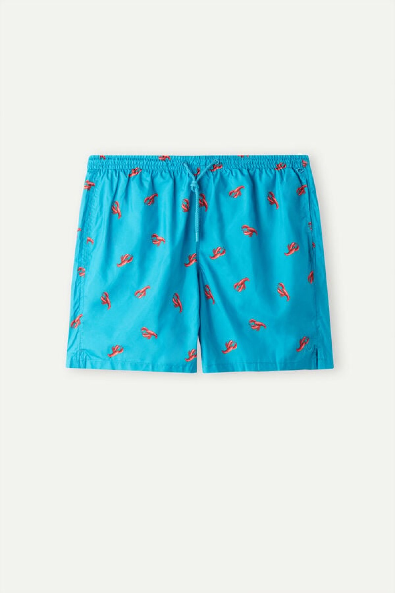 Pánské Plavky Intimissimi Lobster Print Blankyt | CZ XF3301