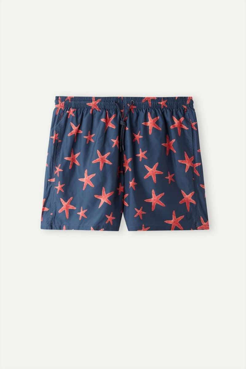 Pánské Plavky Intimissimi Starfish Print Blankyt | CZ WY3294