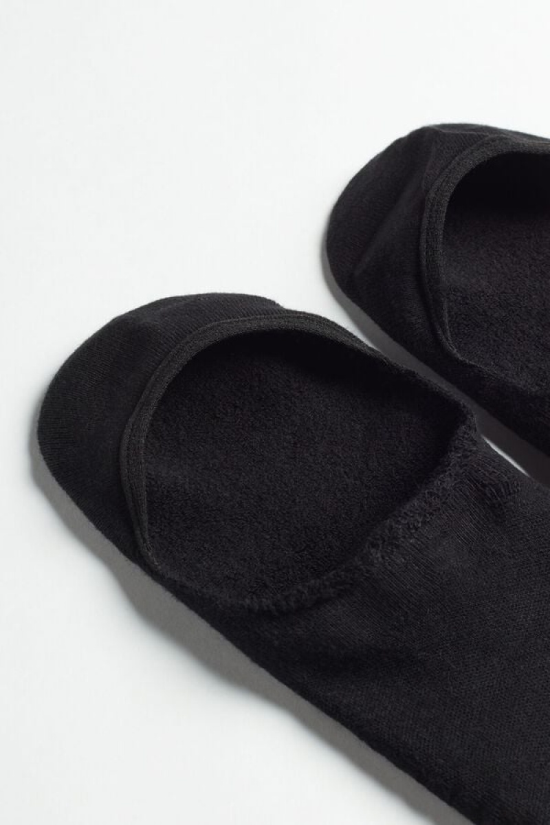 Pánské Ponožky Intimissimi Terrycloth Shoe Liners Černé | CZ HK3262