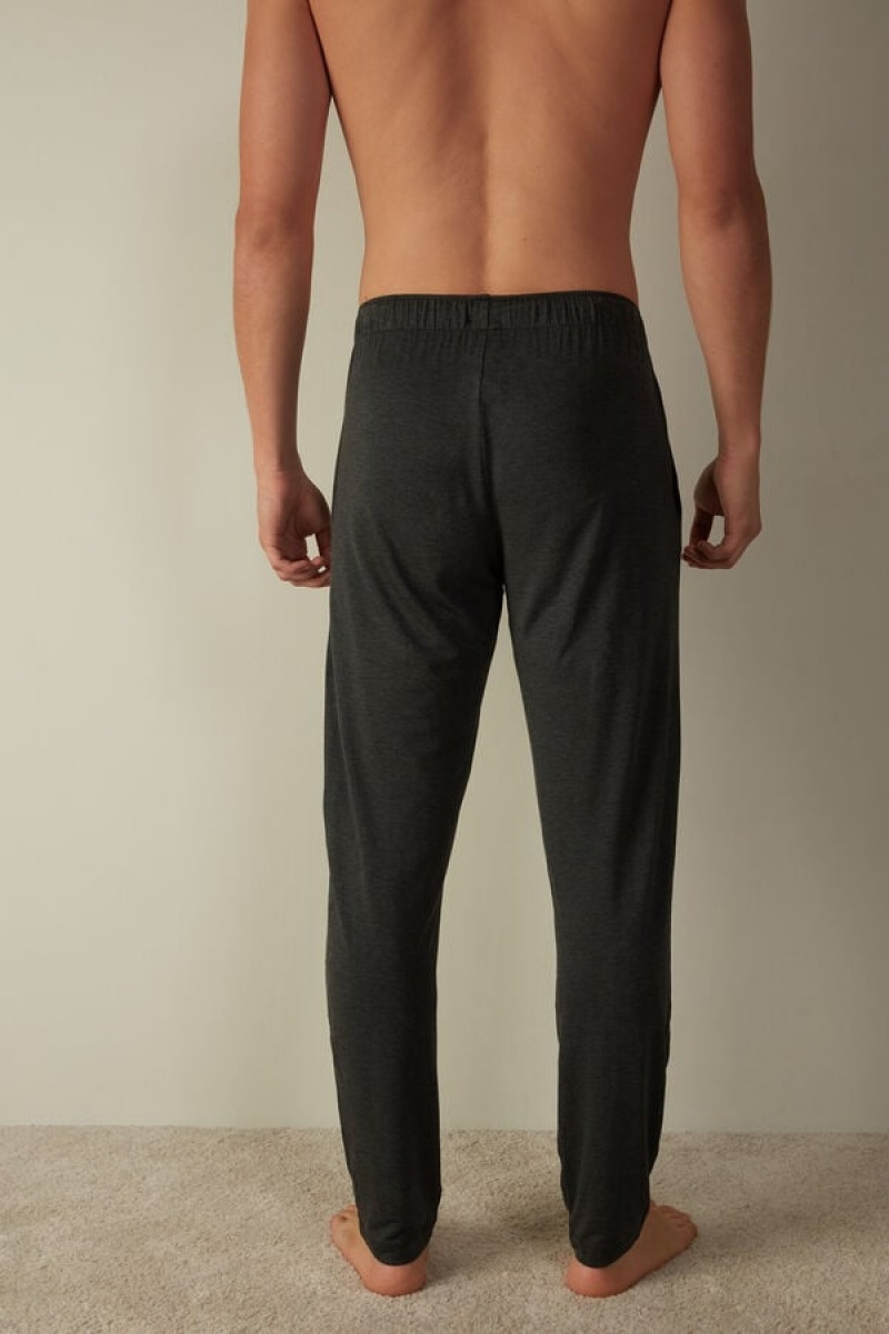 Pánské Pyžama Intimissimi Silk and Modal Trousers Tmavě Šedé | CZ VD3183